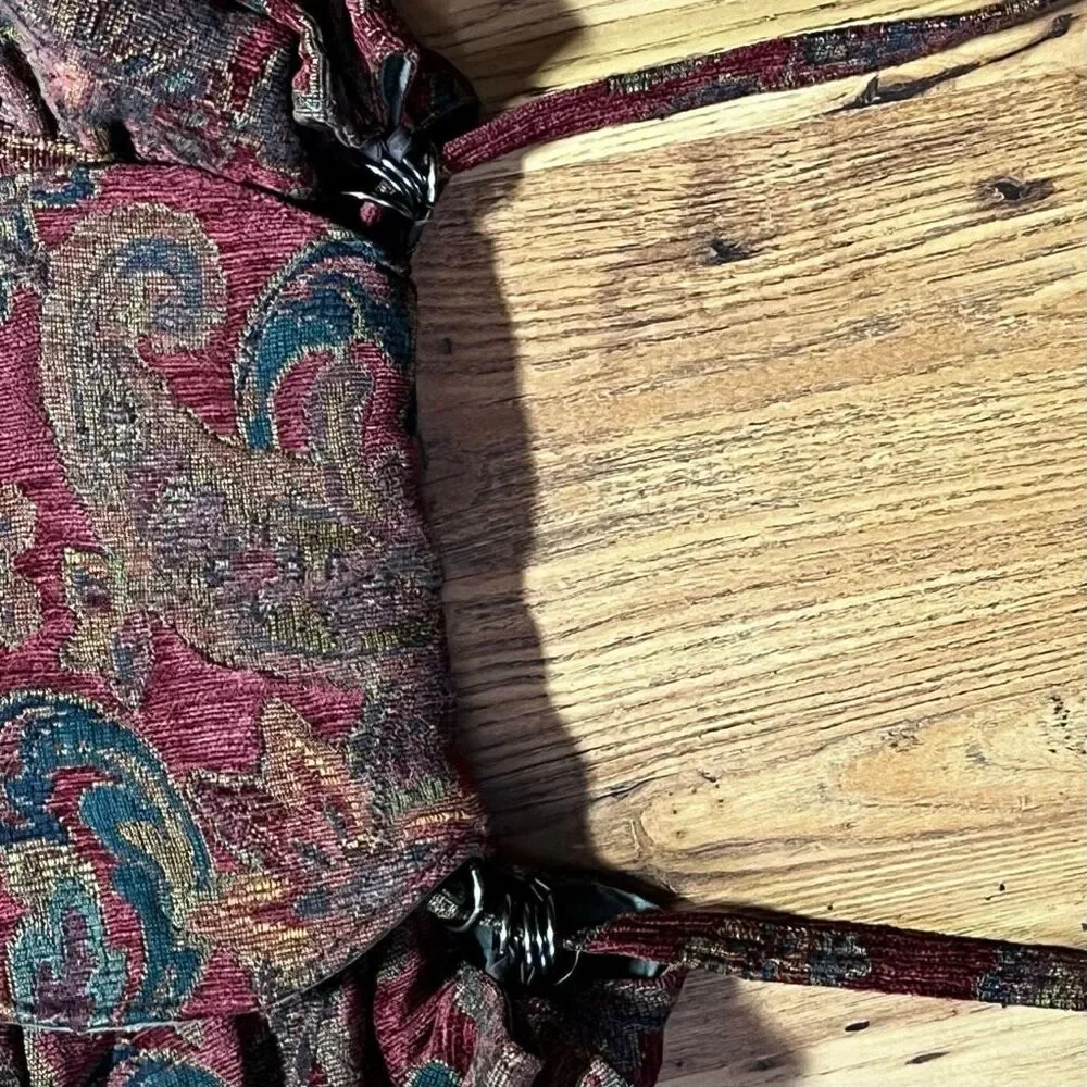 Vintage Tapestry Quilted Lined‎ Crossbody / Shoulder XL Boho Bag
